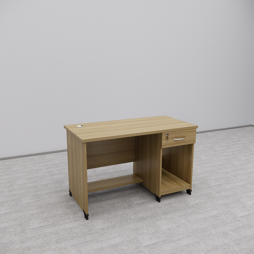 Bàn làm việc nhỏ gọn SMBLV003, kích thước 120x60x75cm, hộc tủ đa năng