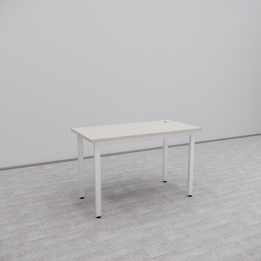 Bàn làm việc SMBLV004 văn phòng, kích thước 120x60x75cm, chân sắt sơn tĩnh điện, mặt bàn MDF phủ Melamin