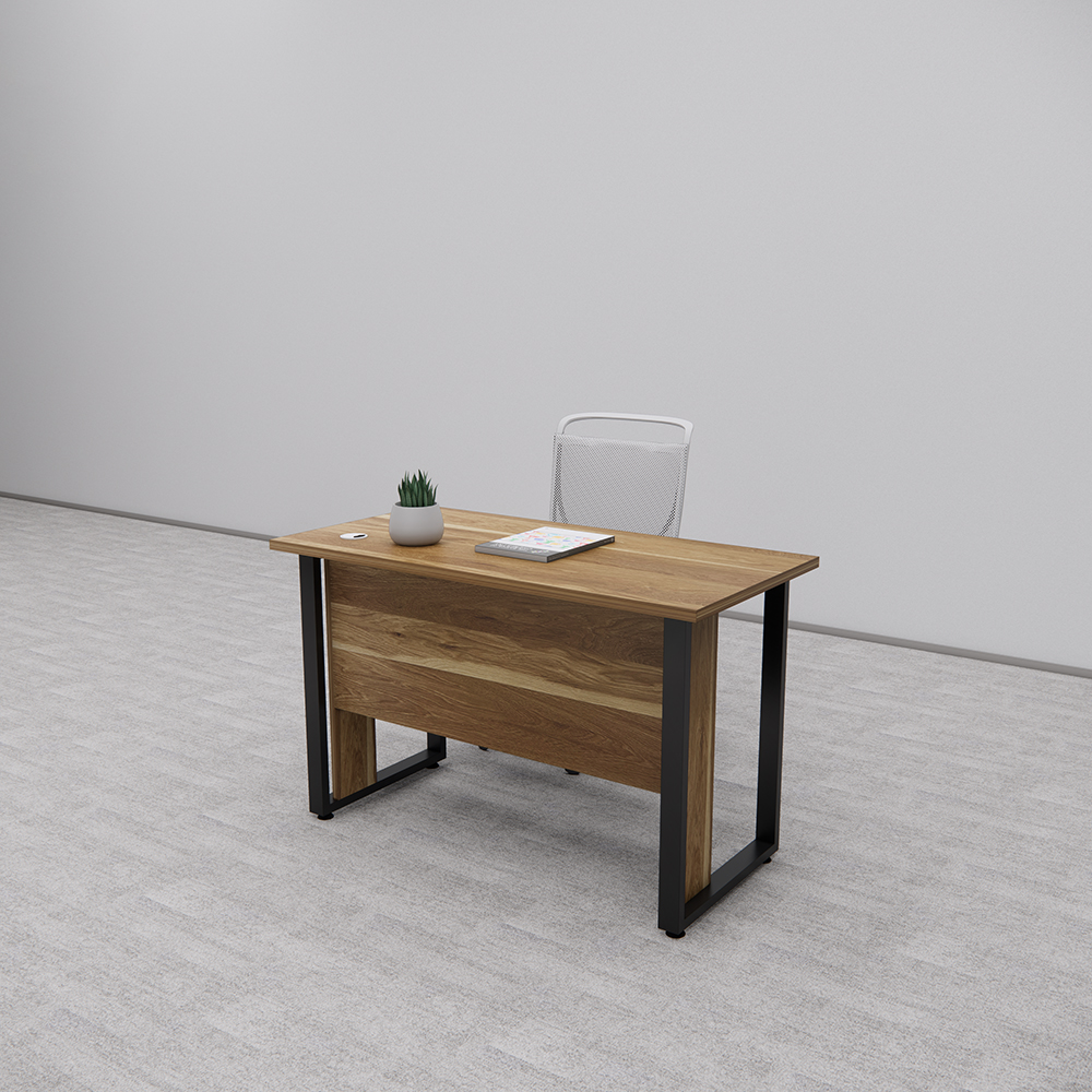 Bàn làm việc SMBLV008 gỗ MDF phủ Melamin, chân sắt sơn tĩnh điện, kích thước 120x60x75cm