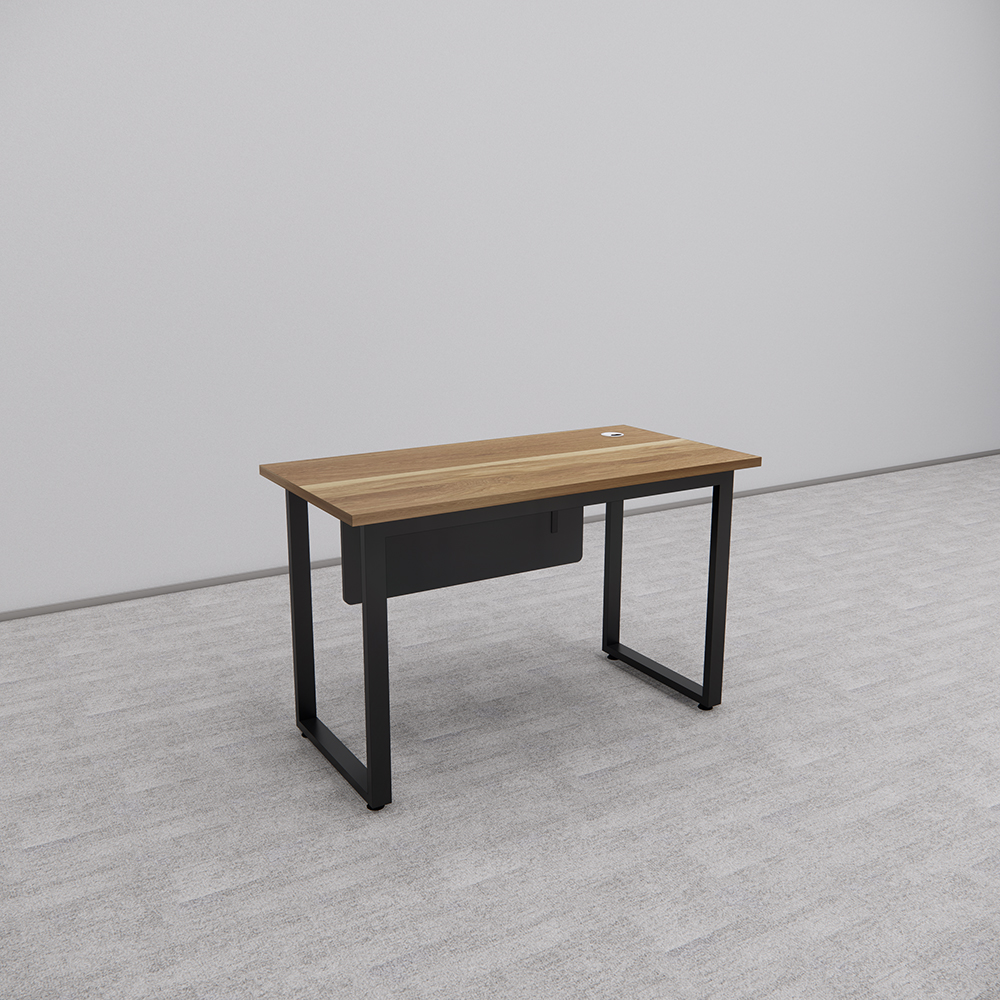 Bàn làm việc SMBLV012 kích thước 120x60x75cm, mặt gỗ MDF, chân sắt U sơn tĩnh điện, có chắn chân