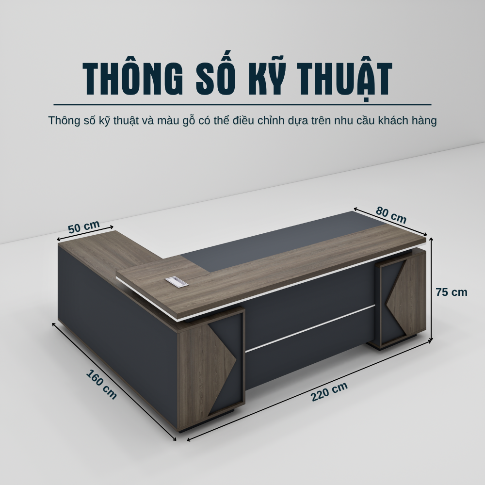 Bàn Giám Đốc BGDSM079 220cmx80cm