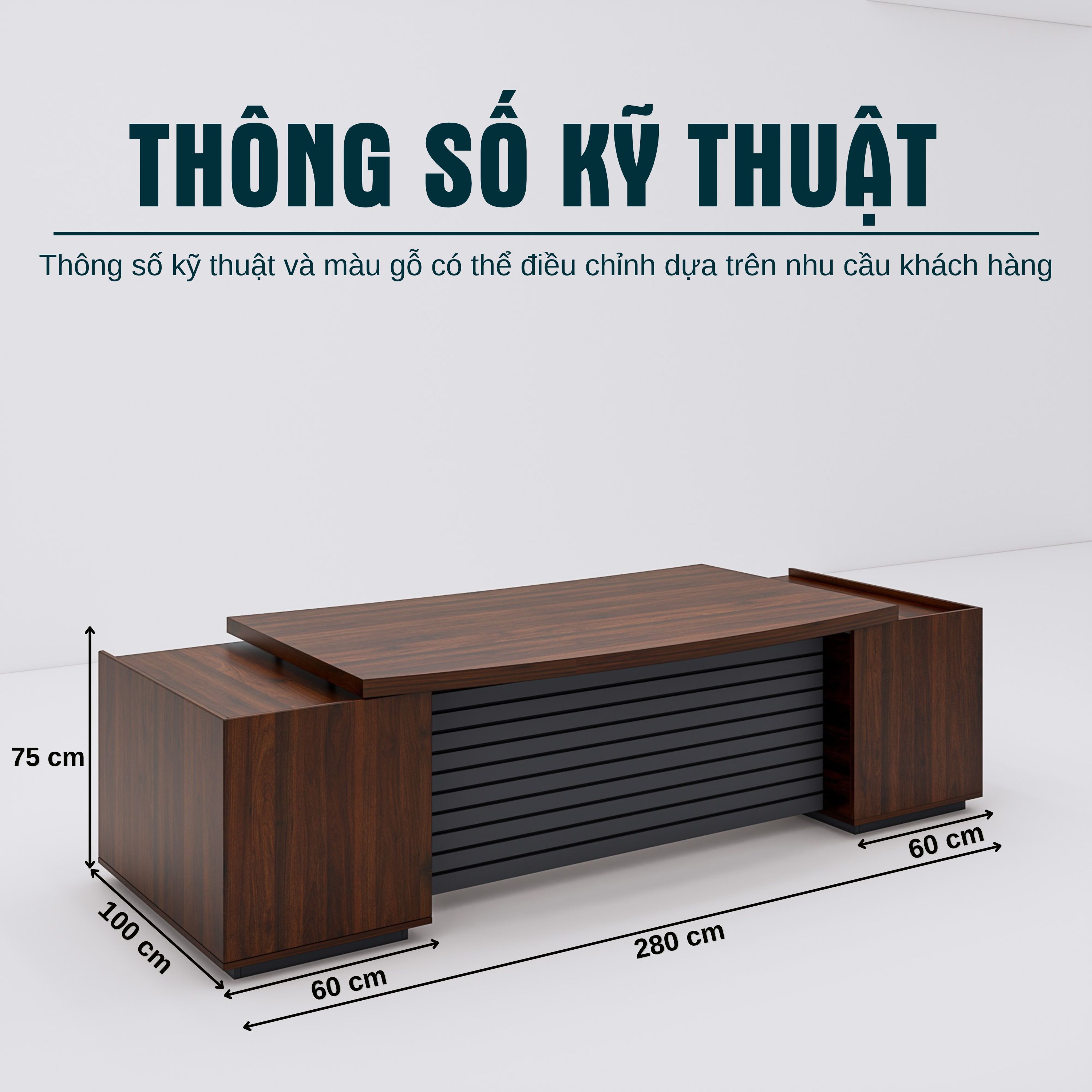 Bàn Giám Đốc BGDSM120 280cmx100cm