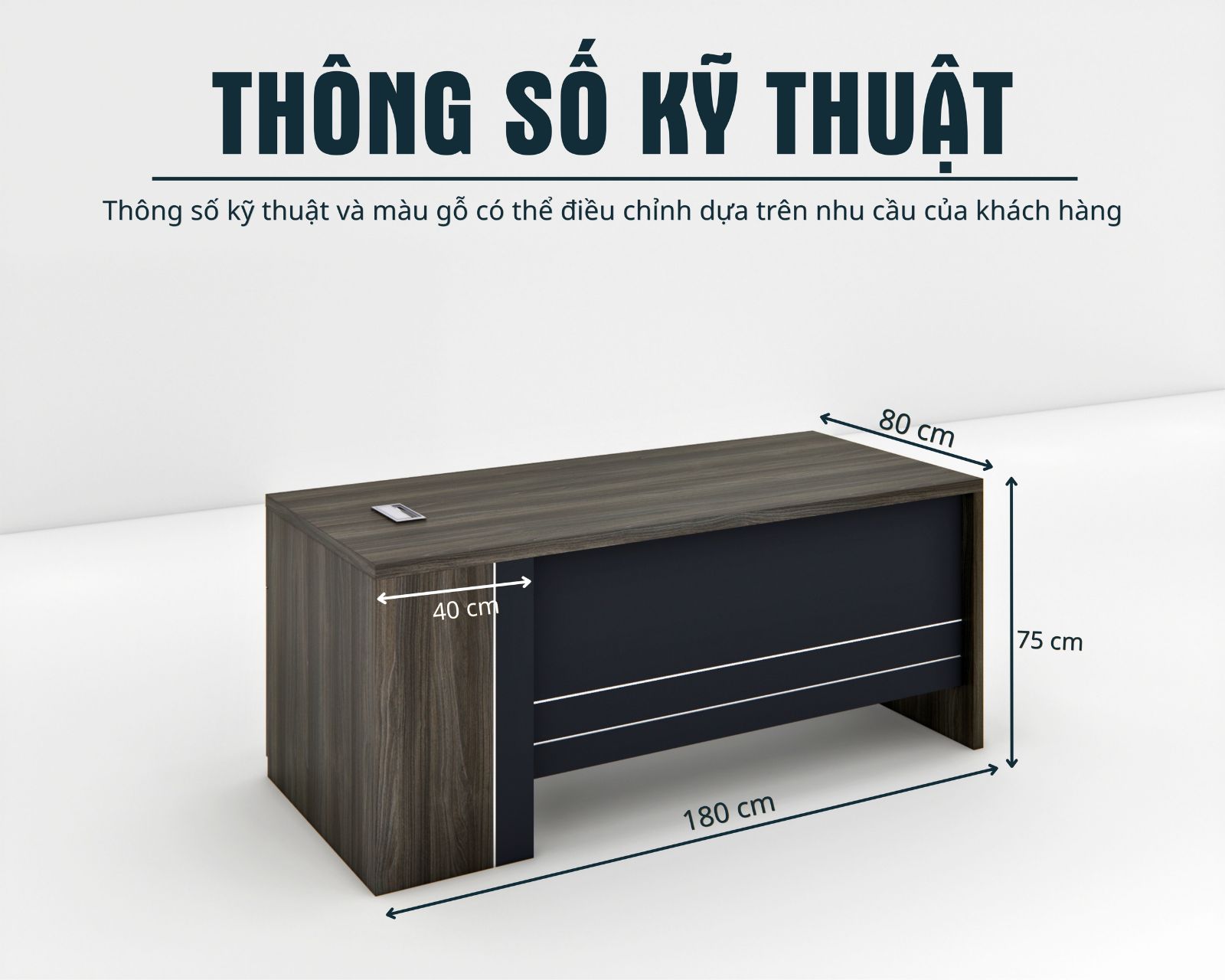 Bàn Giám Đốc BGDSM062 180cmx80cm