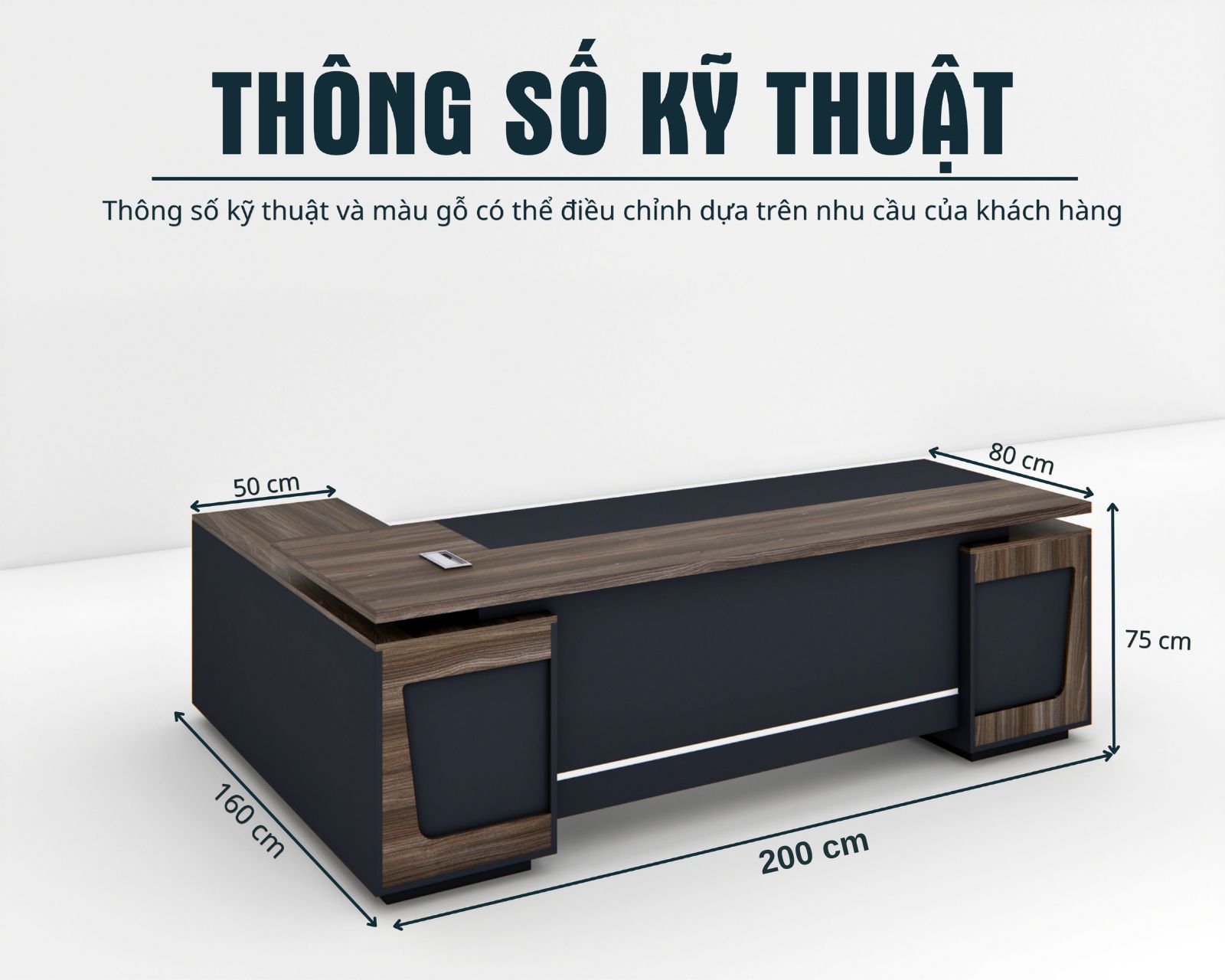 Bàn Giám Đốc BGDSM066 200cmx80cm
