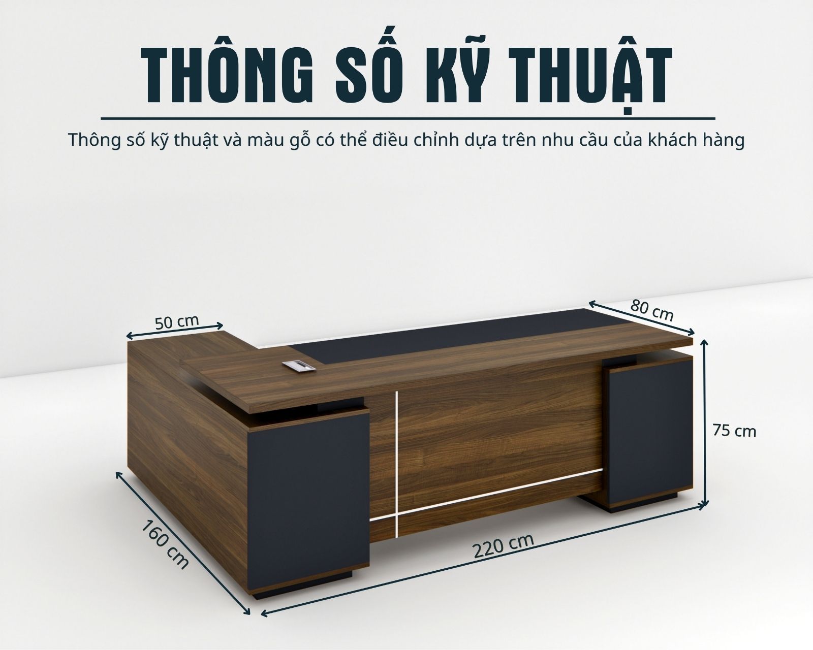 Bàn Giám Đốc BGDSM069 220cmx80cm
