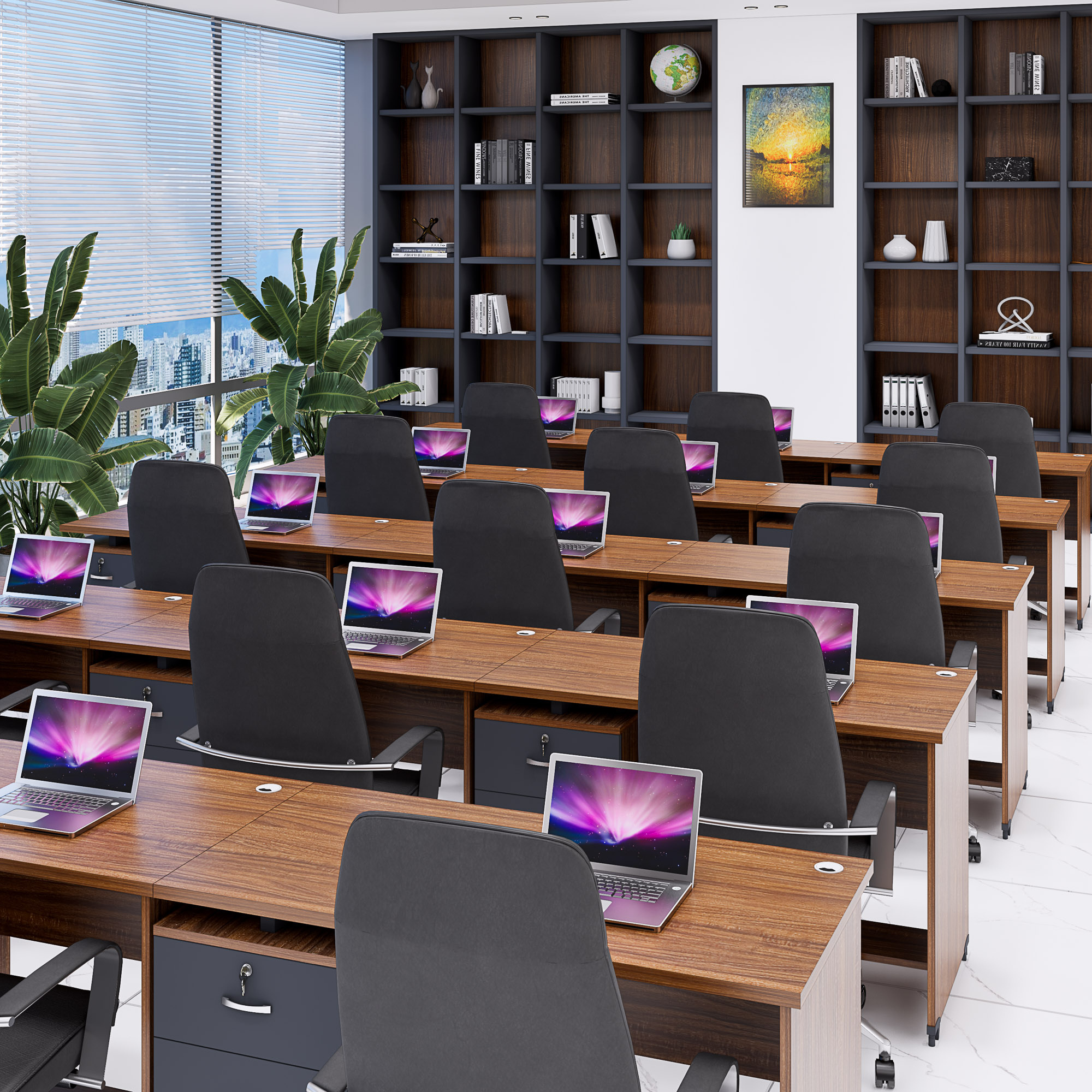 Bàn cụm 3 SMBC3005 360cmx60cm