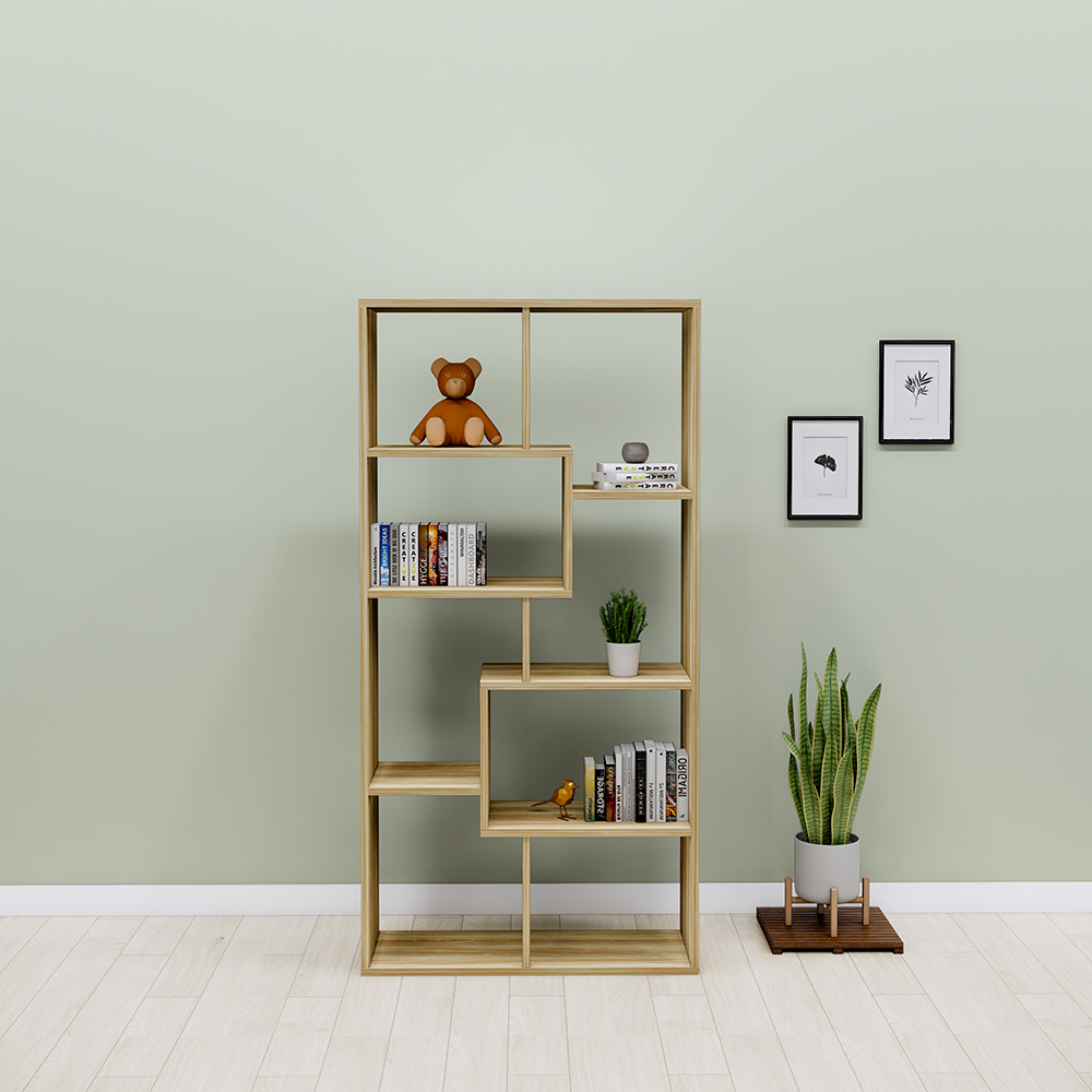 Kệ gỗ SMKTBG001 cao 160cm, rộng 30cm, sâu 30cm, thiết kế ấn tượng