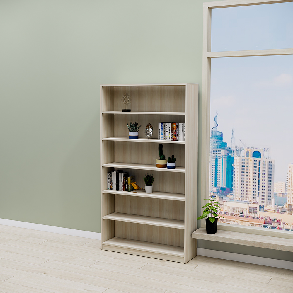 Kệ gỗ trưng bày SMKTBG003 cao 180cm, rộng 100cm, sâu 30cm, MDF phủ melamine