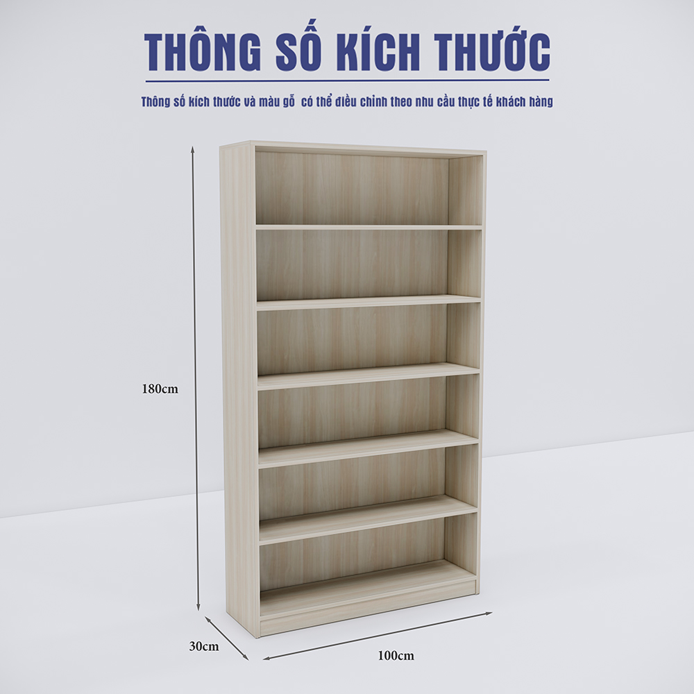 Kệ đứng SMKTBG003 cao 180cm, rộng 100cm, sâu 30cm, thiết kế chắc chắn