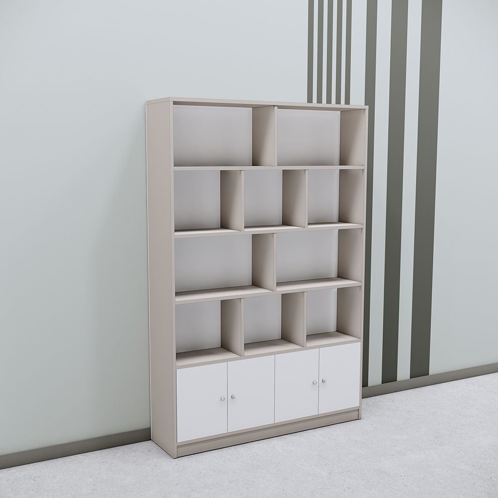 Kệ trưng bày SMKTBG004 cao 180cm, rộng 120cm, sâu 30cm, MDF phủ melamine chống trầy