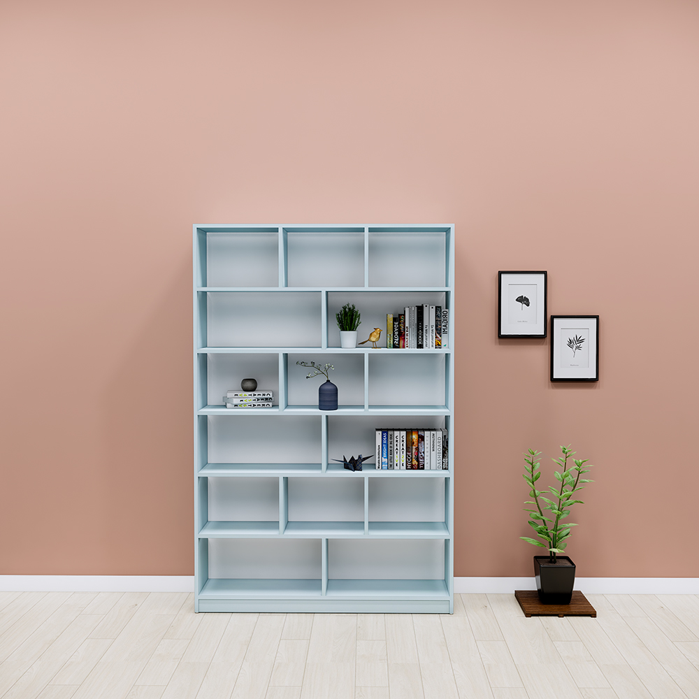 Kệ trưng bày SMKTBG005 cao 180cm, rộng 120cm, sâu 30cm, chất liệu MDF melamine
