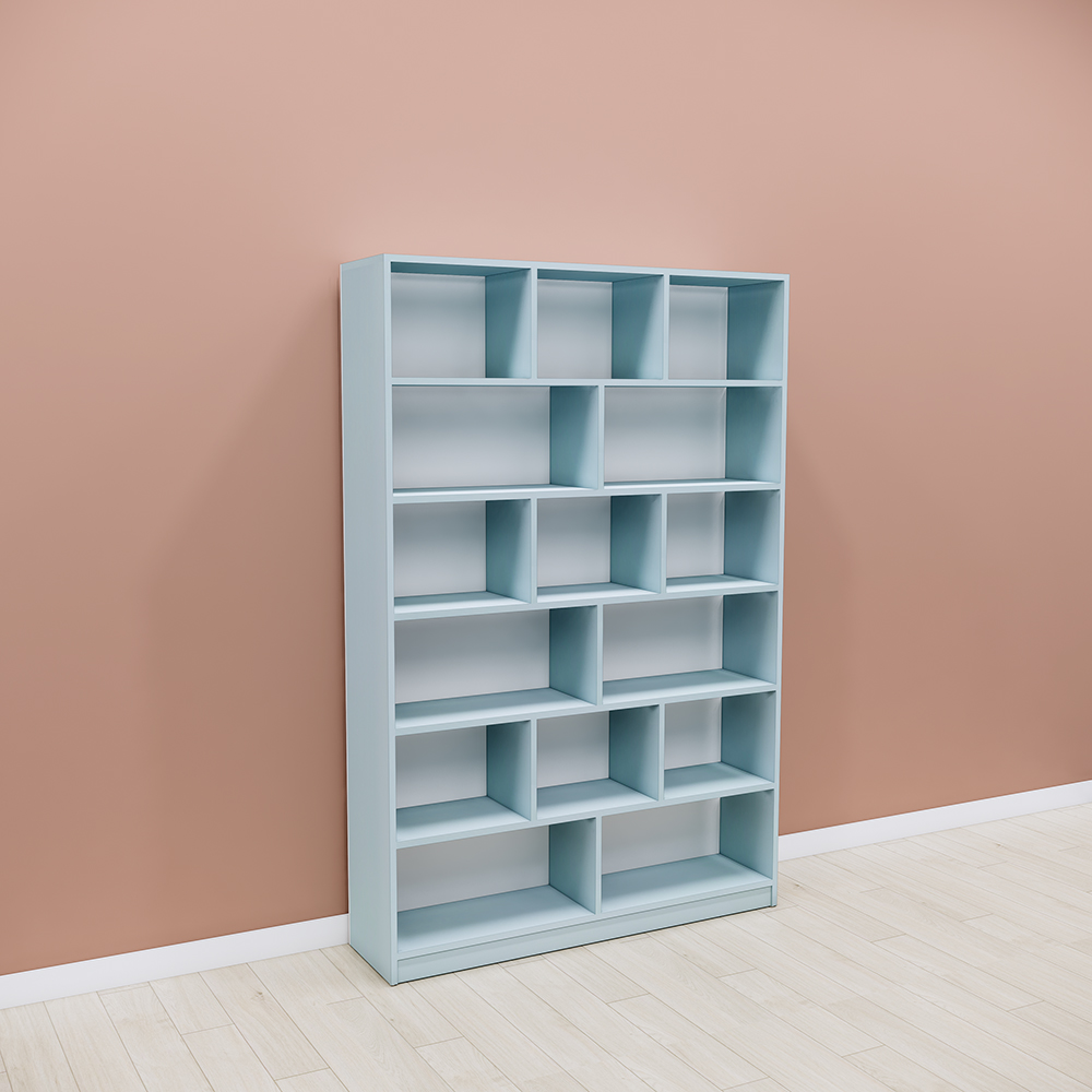 Kệ trưng bày SMKTBG005 với 6 ngăn, MDF phủ melamine, kích thước 180x120x30cm
