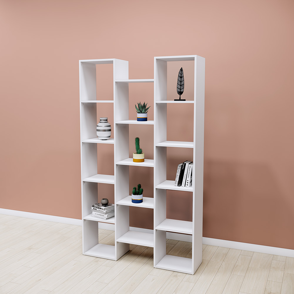 Kệ gỗ SMKTBG006 cao 200cm, rộng 120cm, sâu 30cm, kết cấu vững chắc