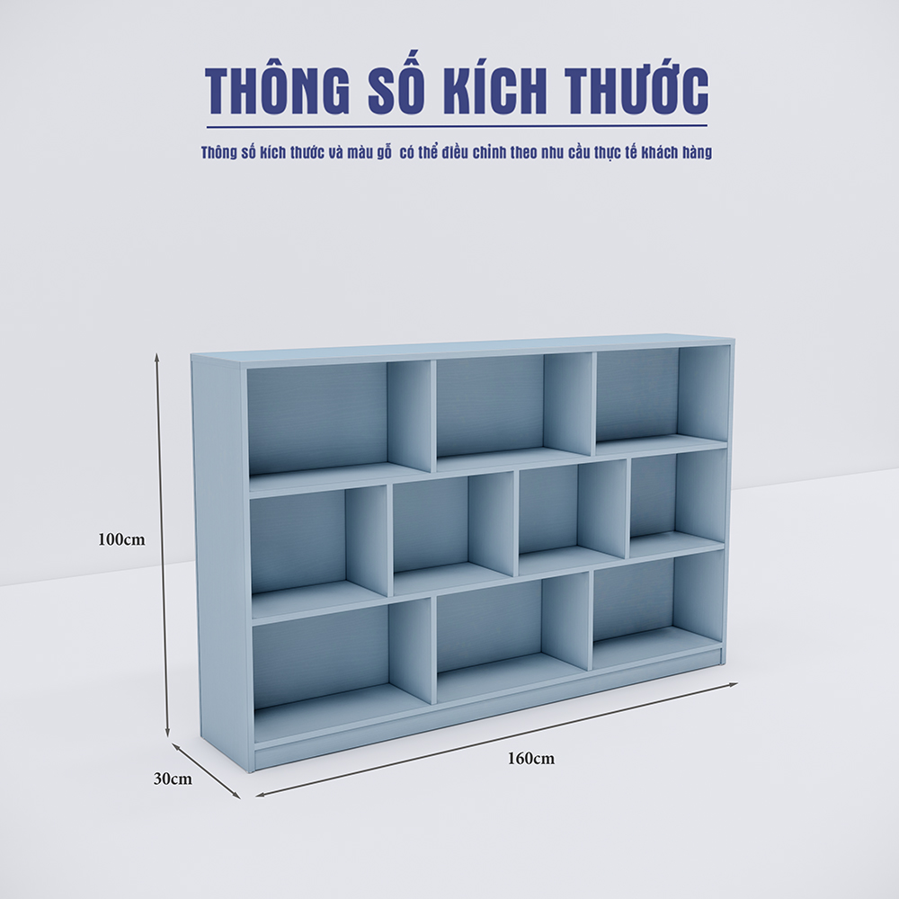 Kệ trưng bày SMKTBG007 MDF phủ melamin, chắc chắn, bền đẹp