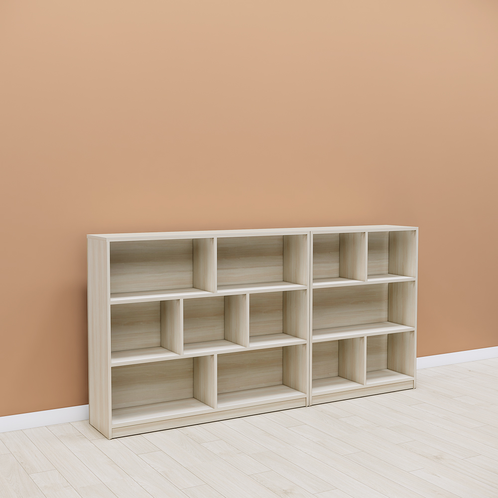 Kệ trưng bày SMKTBG010 gỗ MDF phủ melamin, kích thước 200cm x 30cm x 100cm