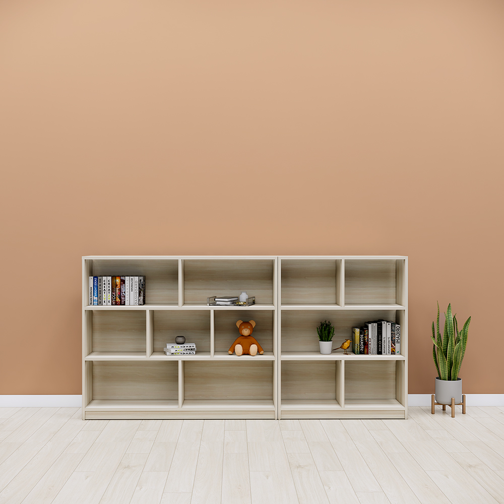 Kệ trưng bày SMKTBG010 kích thước 200cm x 30cm x 100cm, MDF phủ melamin