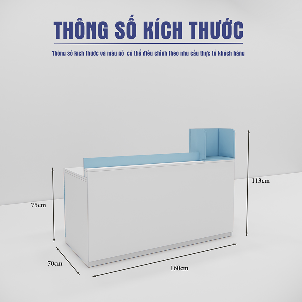 Quầy Lễ Tân SMQLT005 160cm x75cm