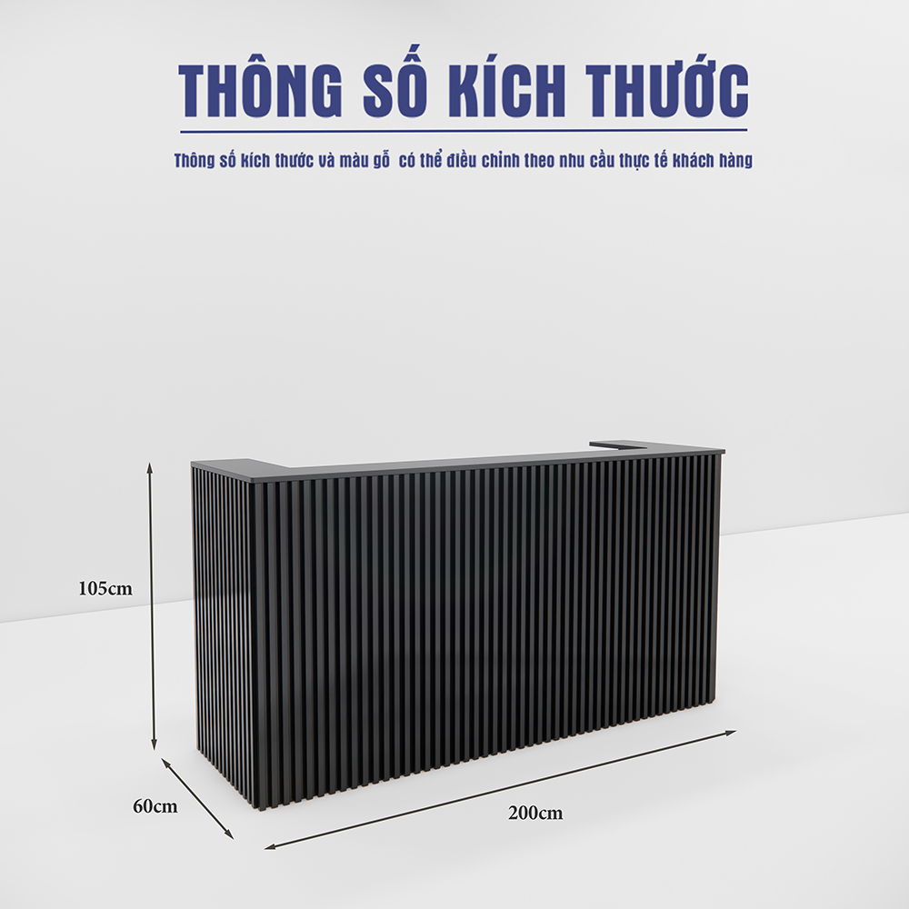 Quầy Lễ Tân SMQLT007 200cm x105cm