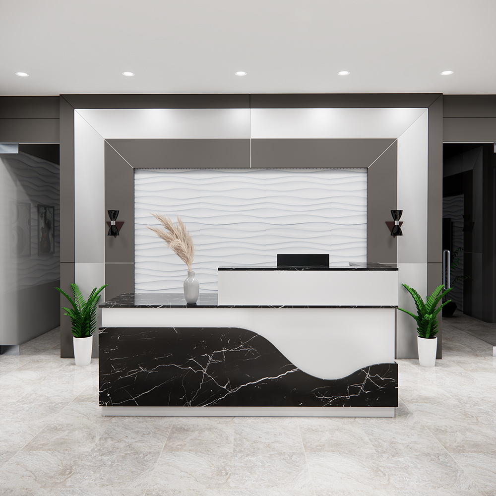 Quầy Lễ Tân SMQLT010 220cm x75cm