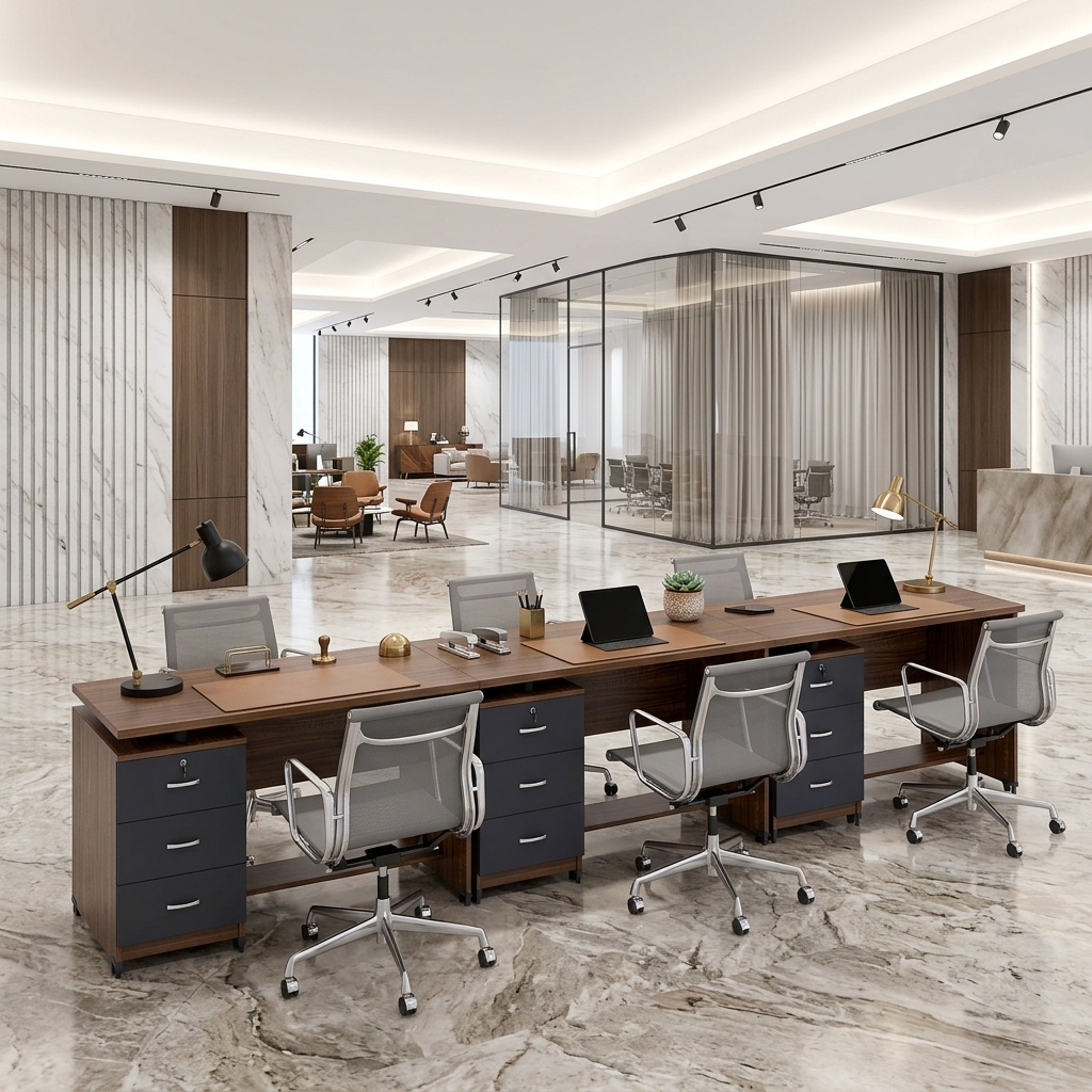 Bàn cụm 3 SMBC3005 360cmx60cm