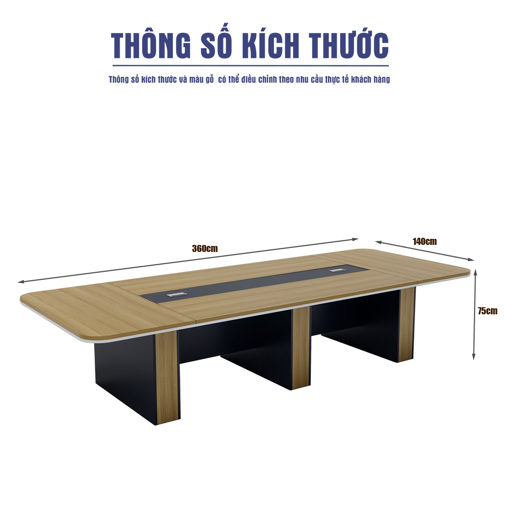 Bàn Họp 360cm x140cm SMBHG013