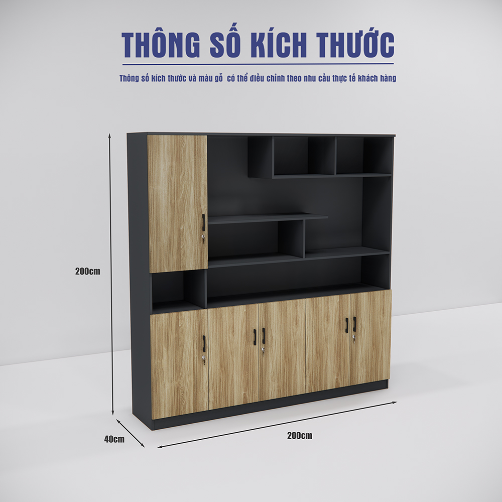 tủ giám đốc cao cấp, nội thất chuyên nghiệp, tủ hồ sơ lớn, nội thất văn phòng sang trọng