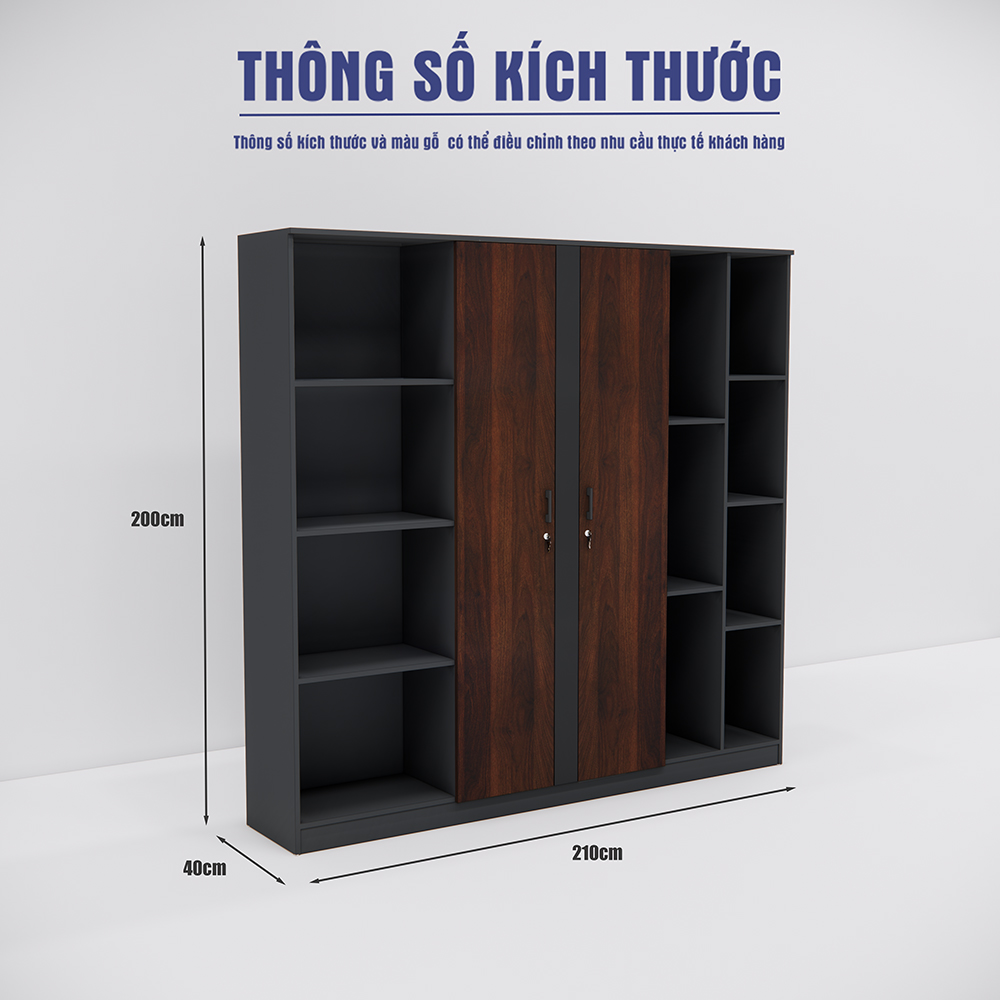 Tủ giám đốc sang trọng, Nội thất văn phòng cao cấp, Tủ hồ sơ lớn