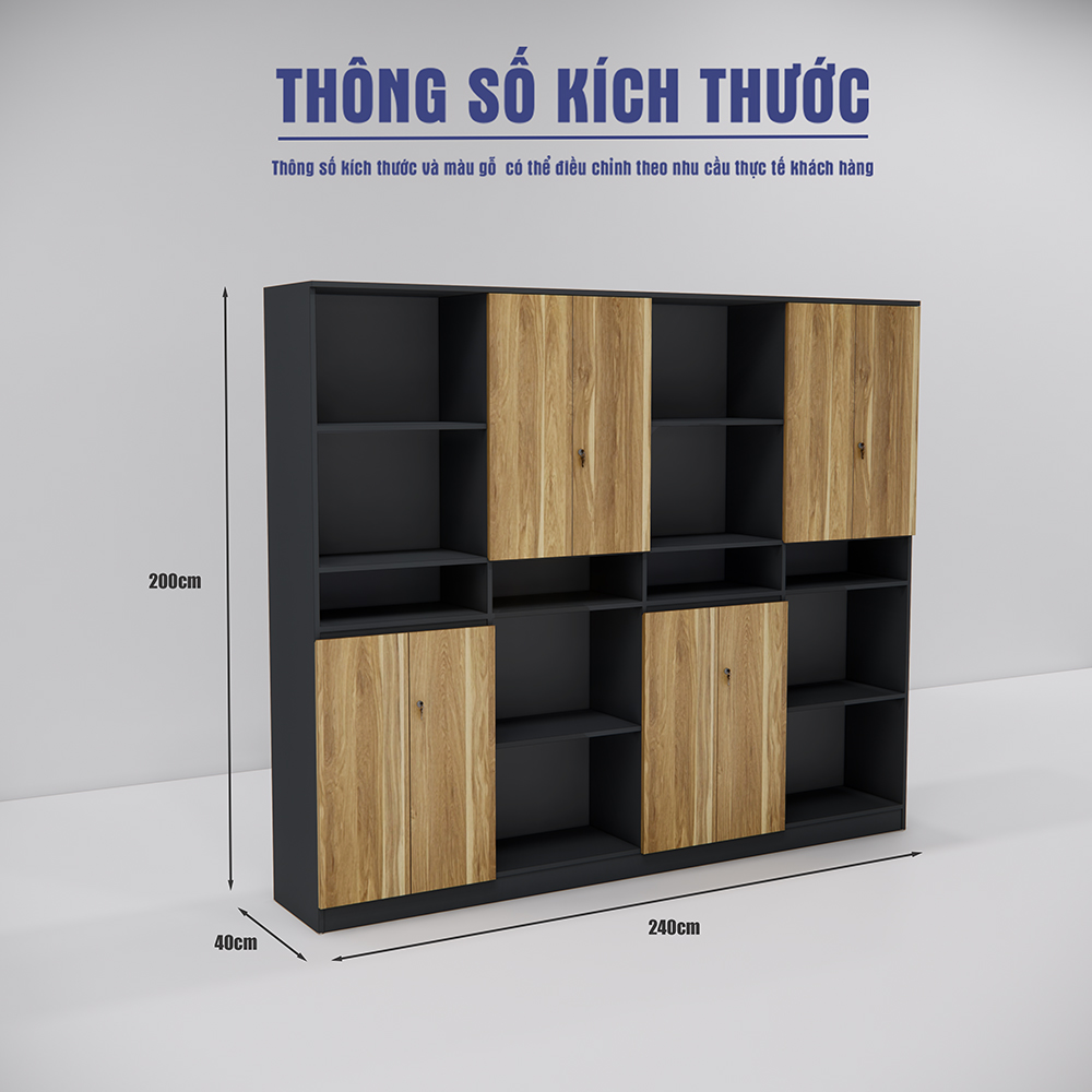 Gỗ MFC phủ Melamin giúp tủ bền đẹp theo thời gian, dễ lau chùi, chống ẩm mốc.