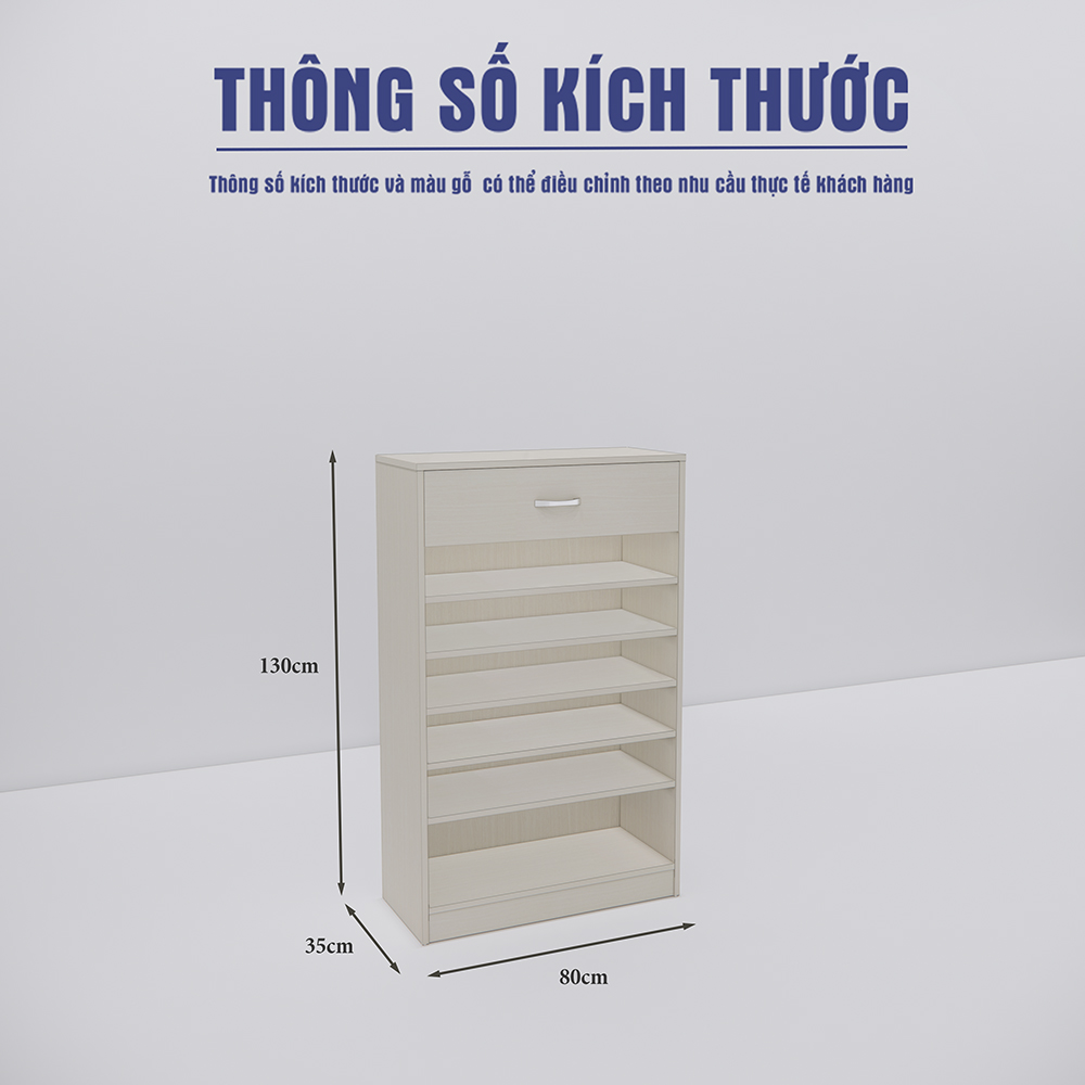 Mẫu Tủ Giày SMTGG002 120cm x80cm