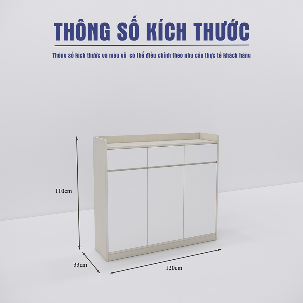 Mẫu Tủ Giày SMTGG004 120cm x110cm