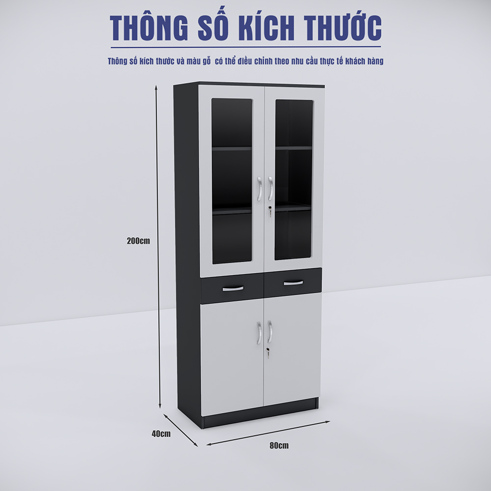 Tủ Hồ Sơ SMTHSG002 200cm x80cm