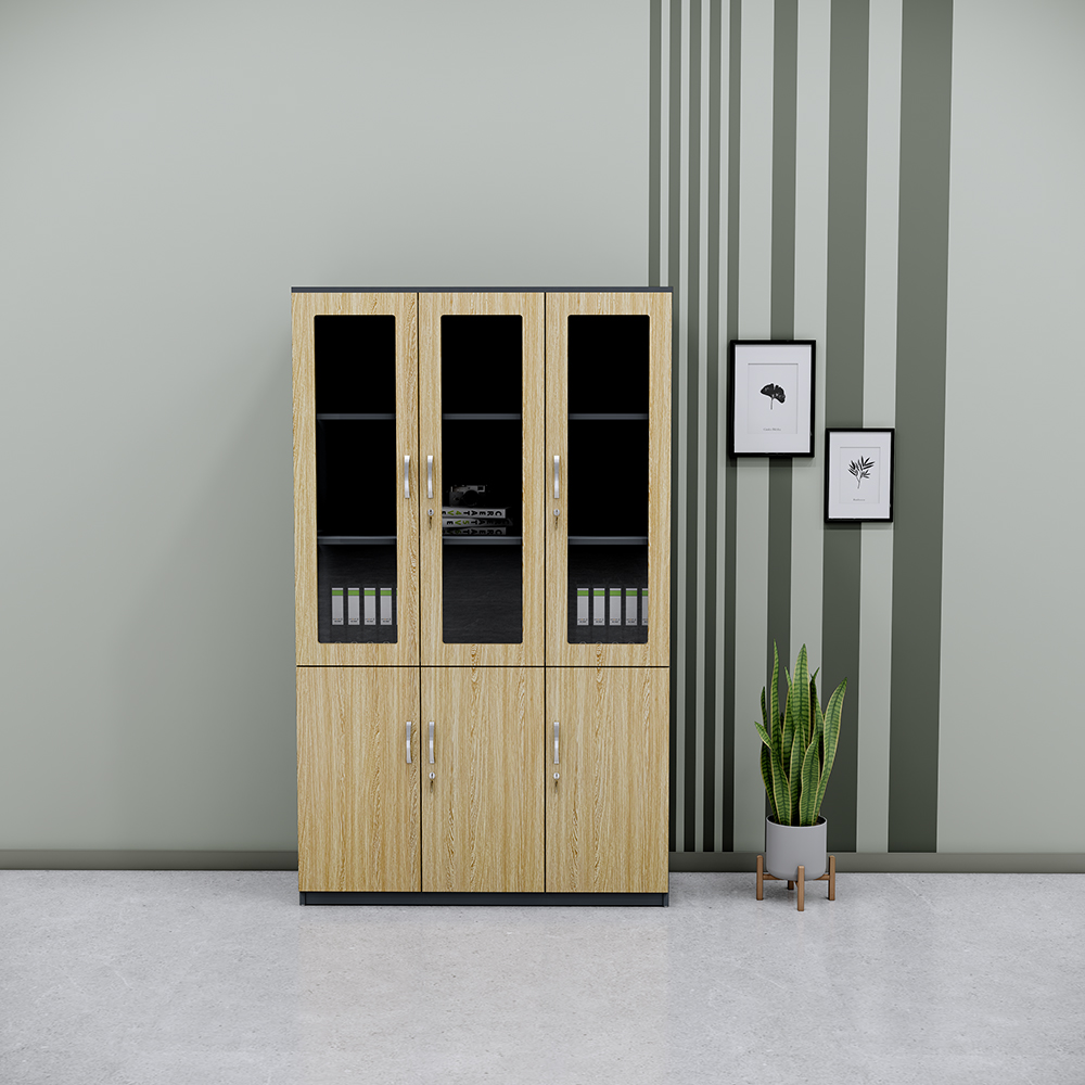 Tủ hồ sơ SMTHSG006 kích thước 200cm x 40cm x 120cm, chất liệu MDF phủ melamin.