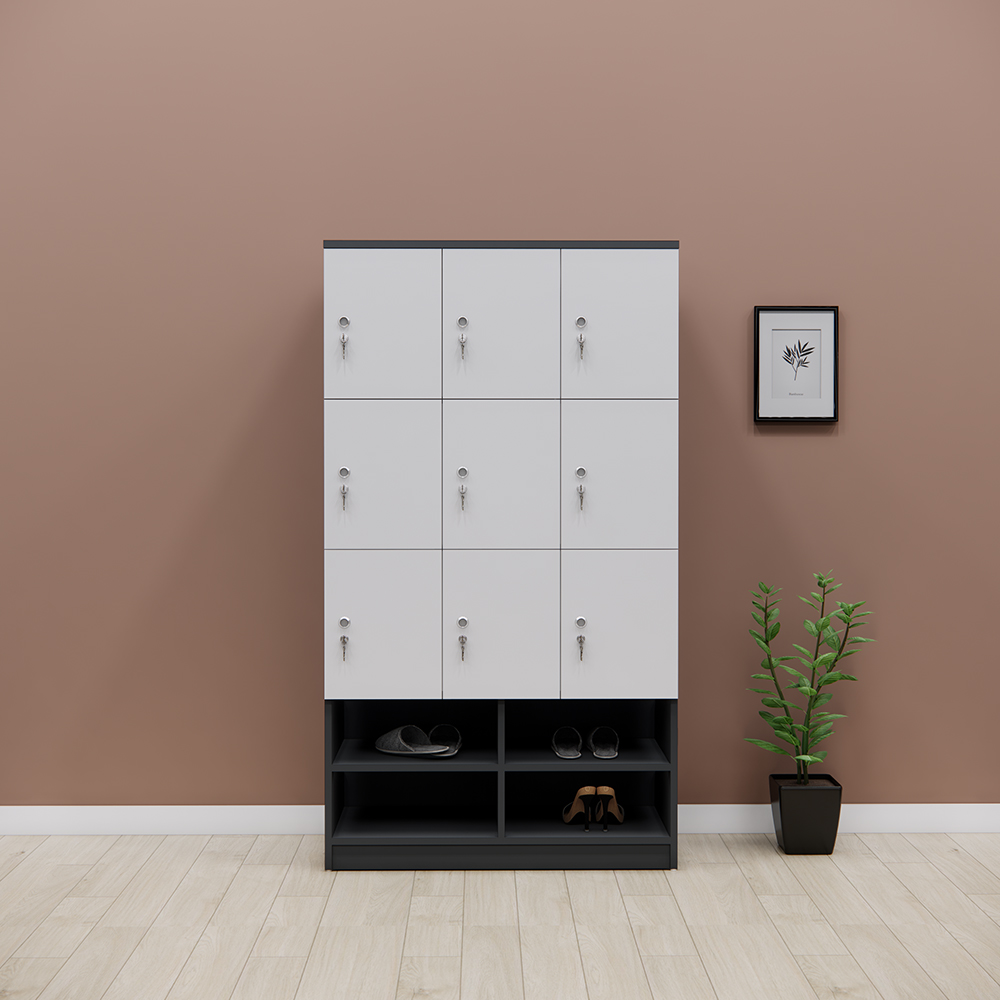 Tủ văn phòng SMTLKG012 MDF melamin, cao 160cm, rộng 90cm