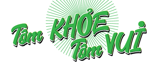 logo TÔM KHOẺ TÔM VUI