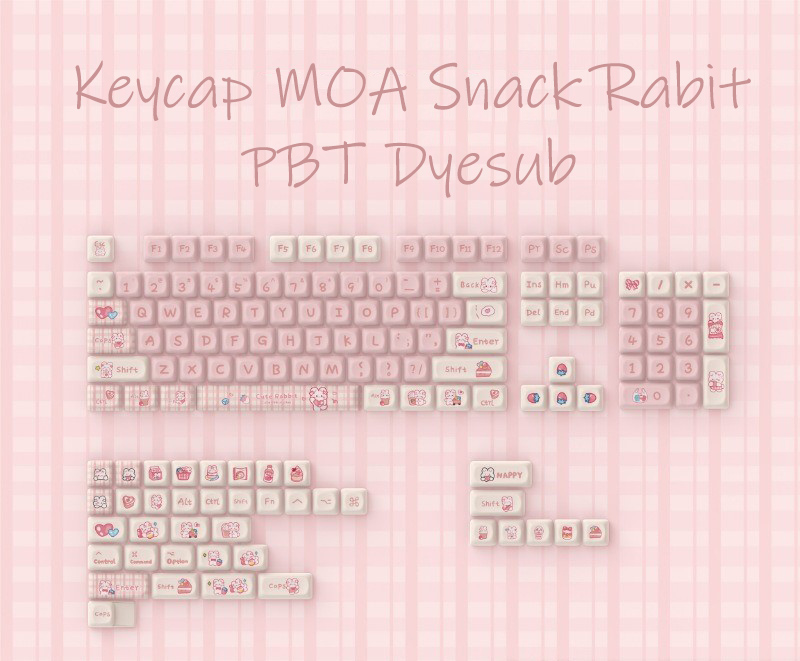 [In-stock] Keycap MOA Snack Rabbit PBT Dyesub