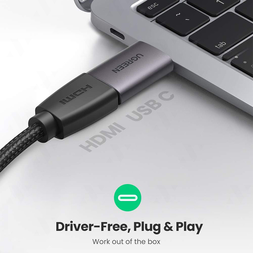 Đầu Chuyển USB-C to HDMI 2.0 4K@60Hz Ugreen 70450 Vỏ Nhôm Cao Cấp