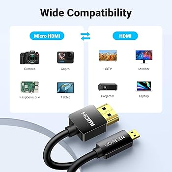 Cáp chuyển Micro HDMI Type D sang HDMI Type A Dài 1-3M UGREEN HD127