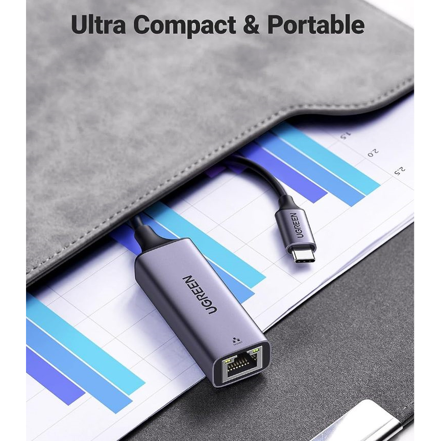 Cáp Chuyển USB-C sang LAN Ugreen 50307 50737 Tốc độ 1G Chính Hãng