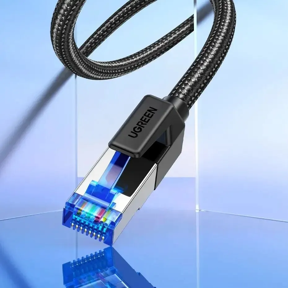 áp mạng Cat8 UGREEN NW153 – Hỗ trợ chuẩn BASE-T 40Gbps – Đầu đúc sẵn,Dây bọc dù