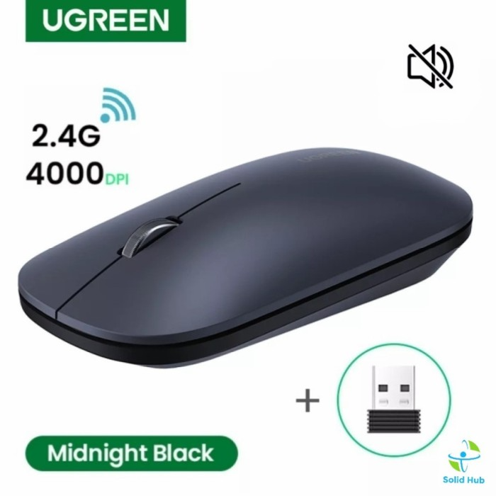 Chuột chống ồn Không Dây 2.4 G UGREEN 90372 có độ nhạy 4000DPI Chính hãng