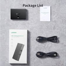 Bộ chia sẻ 2 máy tính vào 1 máy in cổng USB 2.0 Ugreen 30345