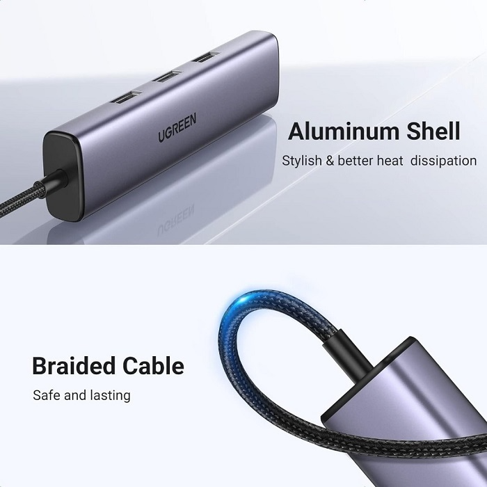 Bộ Chuyển Hub USB-C to LAN 100/1000Mbps Kèm HUB 3 Cổng USB 3.0 Ugreen 20920 Chính Hãng