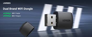 USB Wifi Băng tần kép 5G & 2.4G 650Mpbs Ugreen 20204 chính hãng
