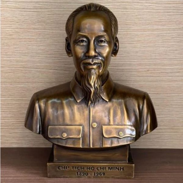 Tượng bác Hồ 42cm -48cm -23cm-30cm bằng đồng màu hun nâu
