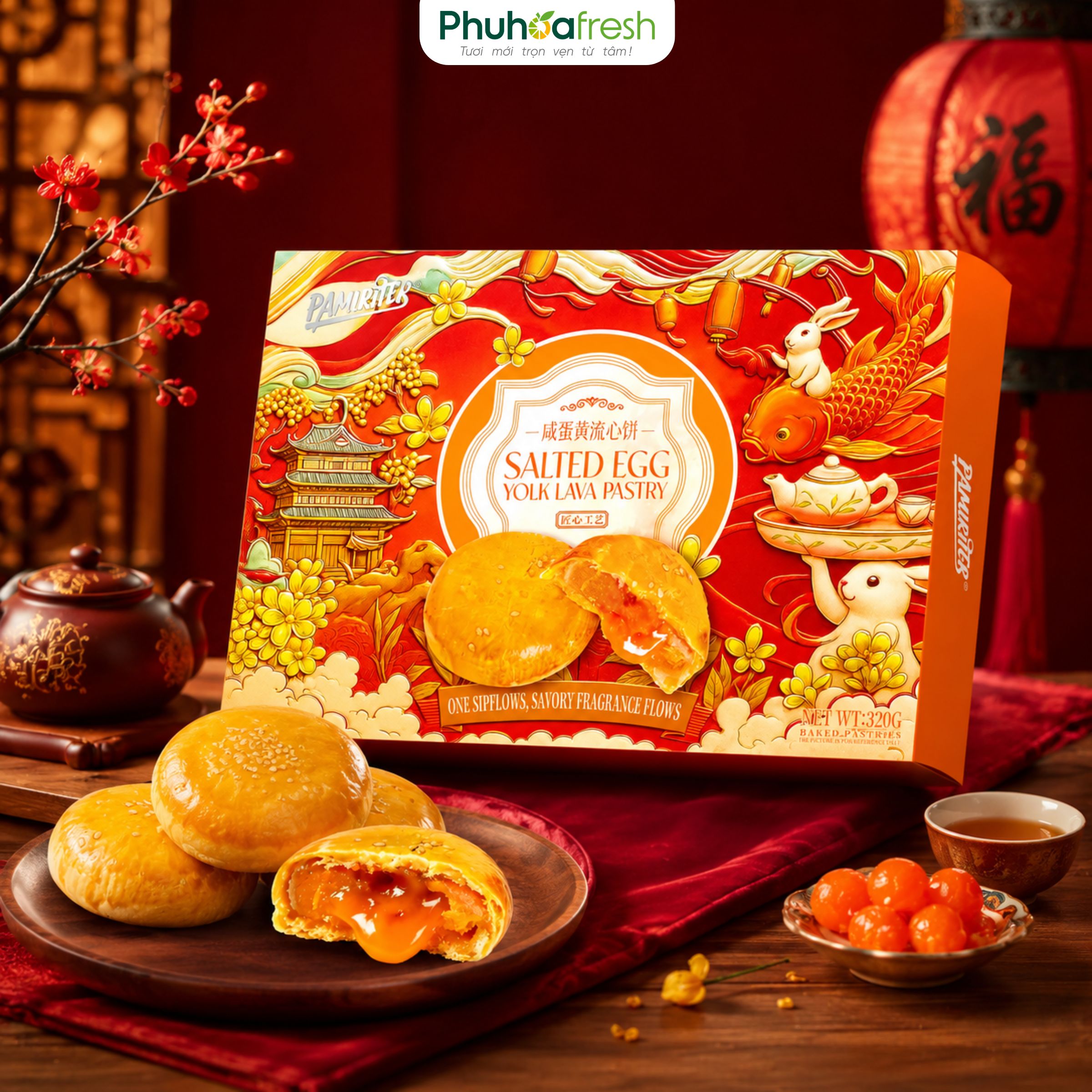 Bánh Trứng Chảy Truyền Thống Pamiriter 320g