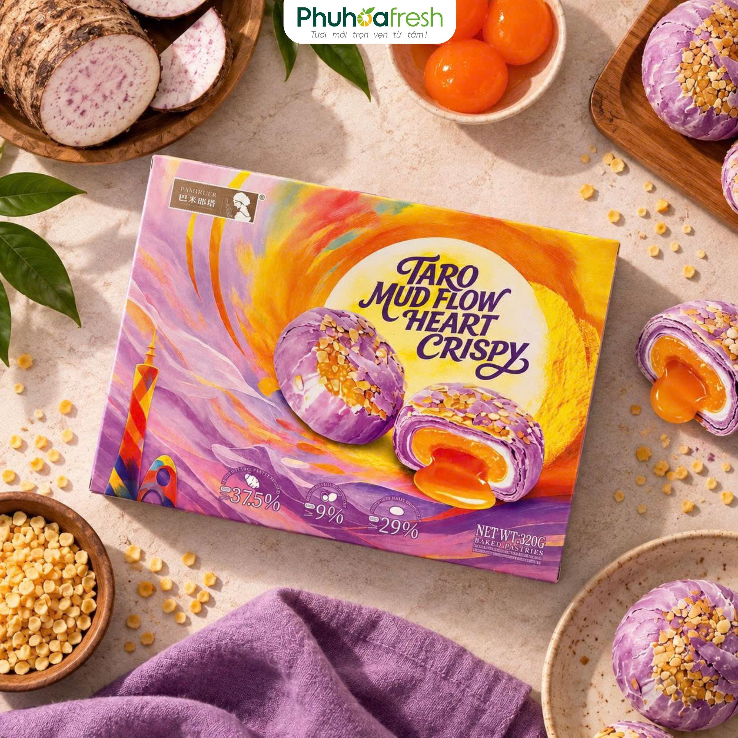 Bánh Trứng Chảy Khoai Môn Pamiriter 320g