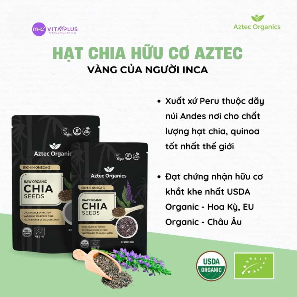 Hạt chia hữu cơ - Aztec Organics 250gr
