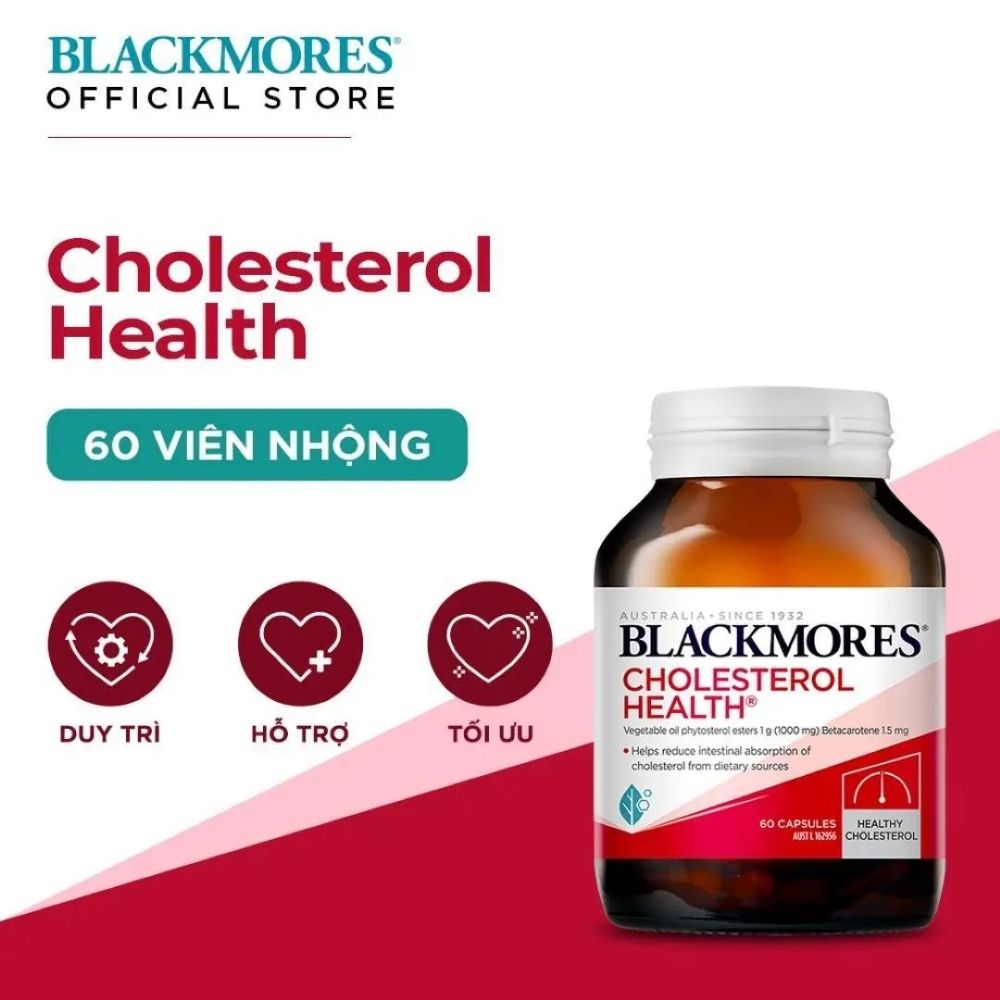 Viên uống Cholesterol Health lọ 60v BLACKMORES hỗ trợ giảm mỡ máu - Úc