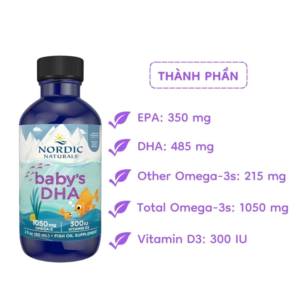 Siro DHA Baby Hộp 60ml Nordic Naturals