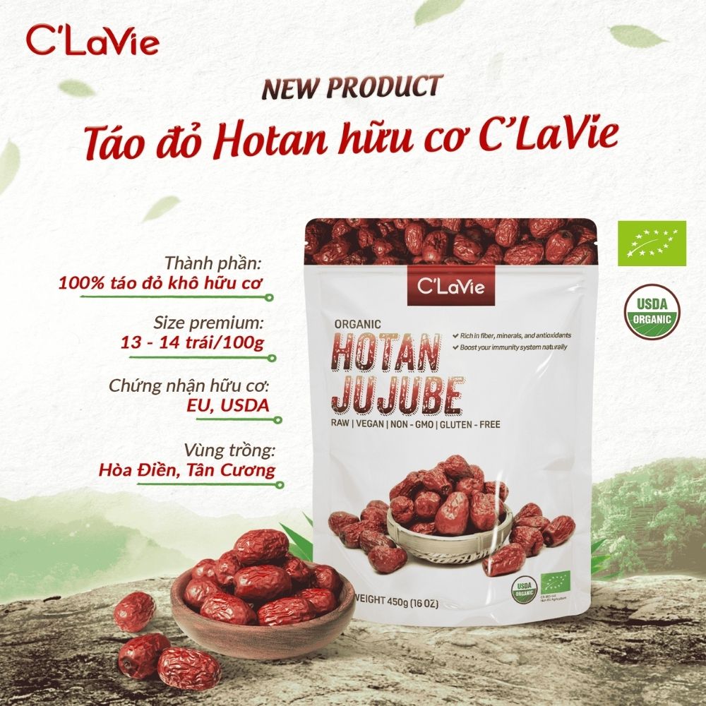 Táo đỏ Hotan hữu cơ C'LaVie 450g